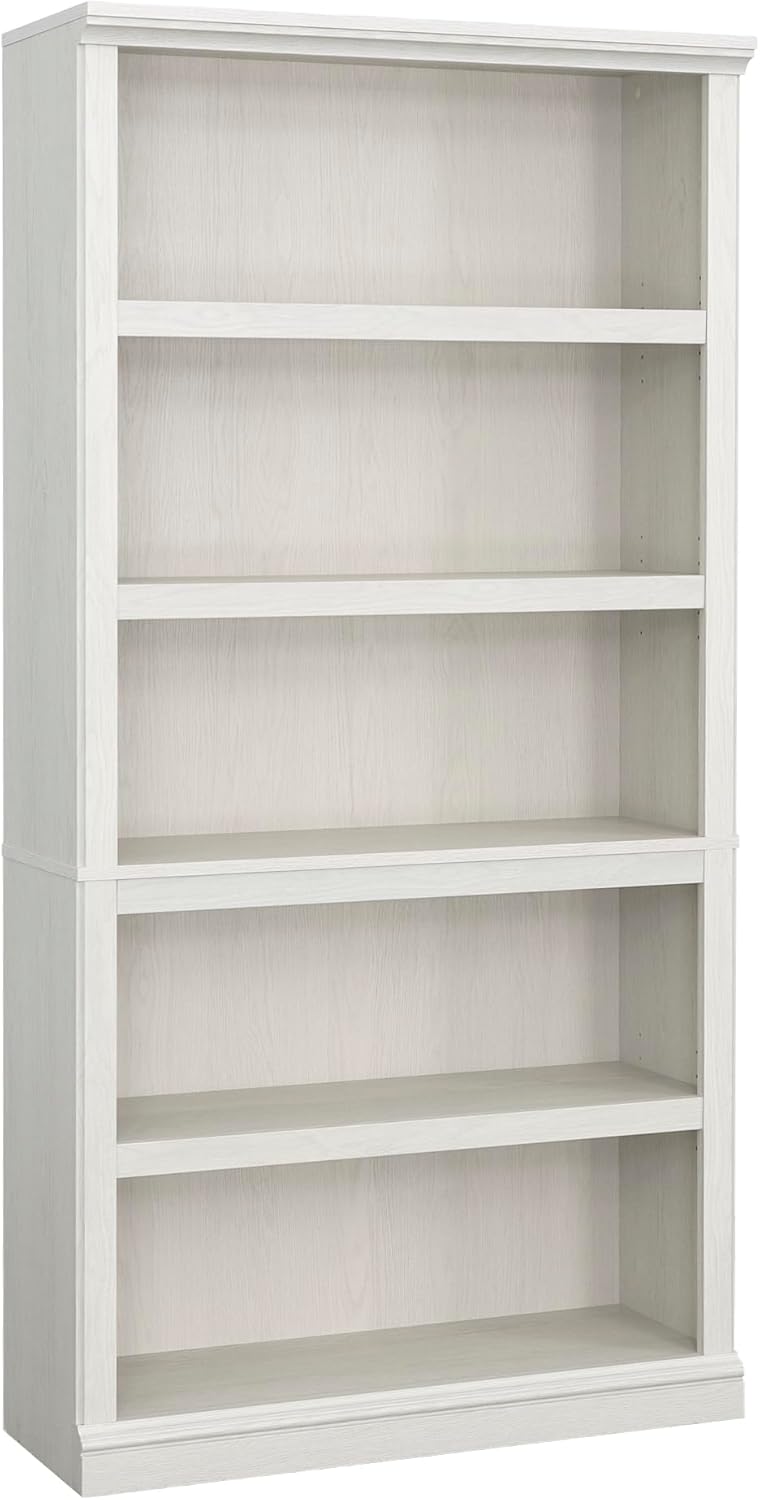 Sauder 5-Shelf Split Bookcase/ Book shelf, Oiled Oak finish