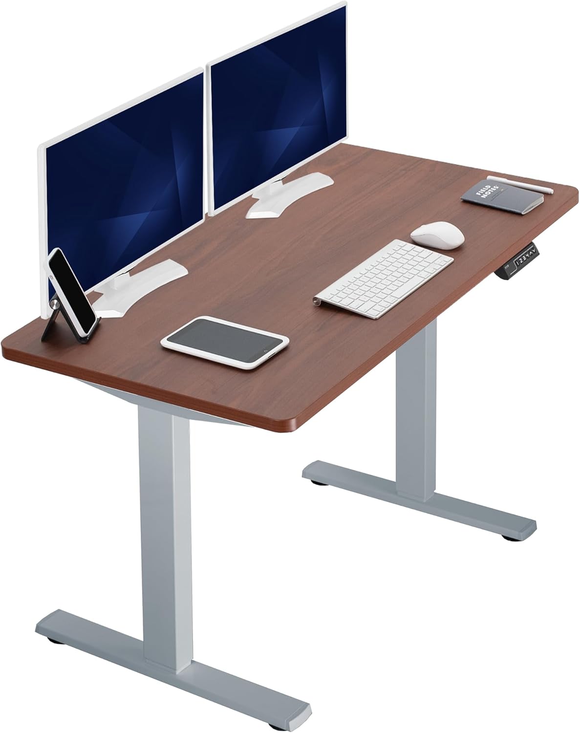 VIVO Electric 60 x 24 in Standing Desk, Memory Height Adjustment, 1B Series, Holds 220 lbs, One-Piece Black Top, Black Frame, DESK-KIT-1B6B