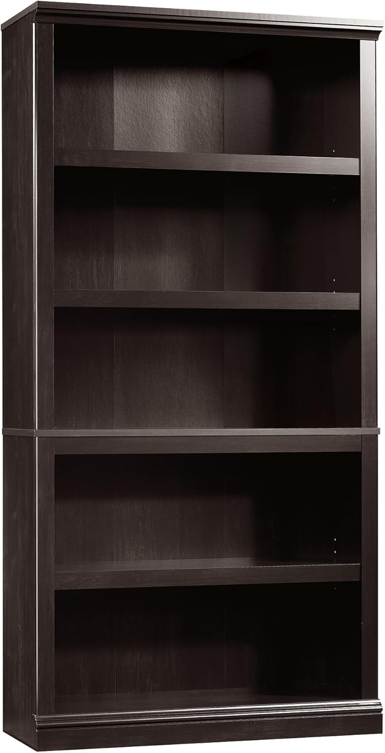 Sauder 5-Shelf Split Bookcase/ Book shelf, Oiled Oak finish